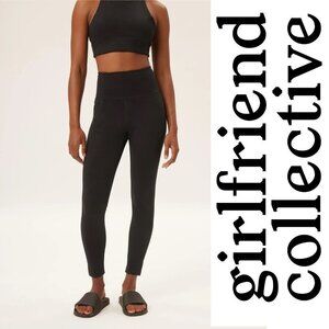 GIRLFRIEND COLLECTIVE Black Compressive High-Rise Legging Womens XS Crop 7/8 EUC